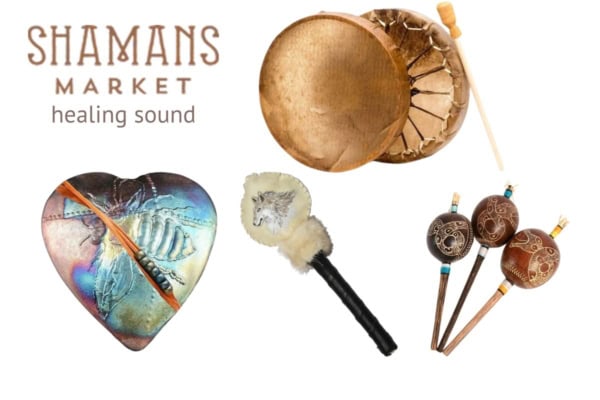 Discover Shamanic Drumming and Rattles for healing, rituals , and ceremony at the Shamans Market