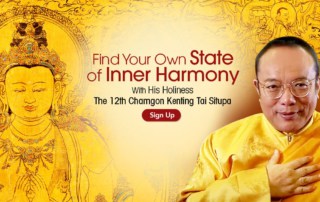 Find Your Own State of Inner Harmony with H.H. the 12th Chamgon Kenting Tai Situpa (September – October 2020)