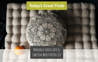 Great Finds- Mandala Linen Zafu and Zabuton Meditation Set